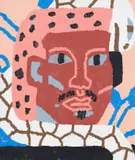 Kylie Wentzel, Snake Man, acrylic on canvas