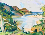 Irma Stern, Near Amanzimtoti, gouache on paper