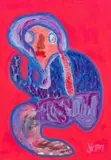 Yolanda Mazwana, Untitled, mixed media on canvas