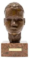 Moses Kottler, Portrait of a Youth, bronze with a brown patina on a granite base