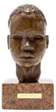Moses Kottler, Portrait of a Youth, bronze with a brown patina on a granite base