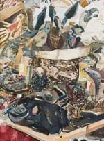 Alan Crump, Manzini Market, watercolour on paper