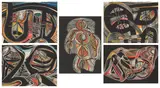 Revelation Suite, five by Cecil Skotnes, hand-coloured woodcut, offered Nov 2021