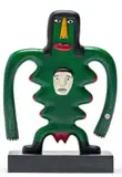 Norman Catherine, Green Woman, carved and painted wood