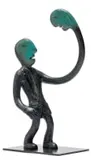 Norman Catherine, Know Thyself, bronze with a black and green patina on a steel base