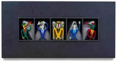 Norman Catherine, The Five Senses, carved and painted wood