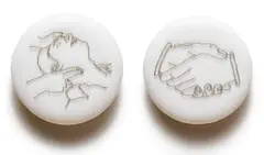 Lisa Brice, Staying Alive (Pulse); Staying Alive (Handshake), two, mixed media with metal pins