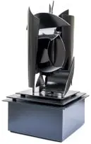 Edoardo Villa, Abstract Form, welded and painted steel on a steel base