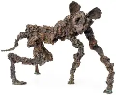 Gail Catlin, Wild Dog, bronze with a brown patina