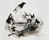 Minnette Vári, Untitled, ink and charcoal on paper
