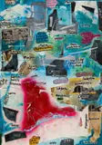 Moshekwa Langa, A Letter to the In-Laws for Damages, mixed media with collage on paper