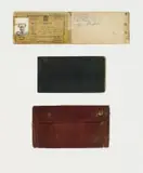 Sam Nhlengethwa, Otilia Ntshangase’s Pass Book and Cover, collage on paper