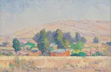 Magaliesberg Landscape by Jacobus Hendrik Pierneef, oil on board, sold Nov 2021