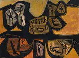 Cecil Skotnes, Composition with Abstract Figures