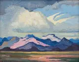 Jacobus Hendrik Pierneef, Landscape with Pink Mountains