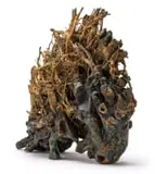 Lucas Sithole, The Bison (view from left), Lion Making a Kill (view from right), LS8913, 1989, carved found root mass