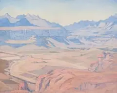 Jacobus Hendrik Pierneef, Mountain Landscape near Clarens, oil on canvas