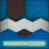 Douglas Portway, Abstract Composition in Blue, oil on canvas