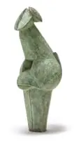 Standing Figure by Edoardo Villa, bronze with a green patina, offered Nov 2021