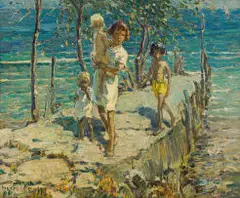 Dorothea Sharp, On the Jetty, oil on canvas
