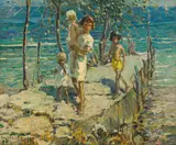 Dorothea Sharp, On the Jetty, oil on canvas