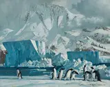Keith Shackleton, Cape Hallett, oil on board