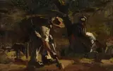 Man Digging by Jacobus Hendrik Pierneef, oil on canvas, sold Jul 2021