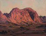 Okahandja, SWA by Jacobus Hendrik Pierneef, oil on board, sold Jul 2021