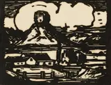 The Sphinx, Fouriesburg (Nilant 58) by Jacobus Hendrik Pierneef, linocut on paper, sold Jul 2021