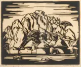 Matlala, Pietersburg (Nilant 64) by Jacobus Hendrik Pierneef, linocut on paper, sold Jul 2021