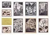 Gregoire Boonzaier, Christmas postcards from the artist, ten, photolithographic reproductions