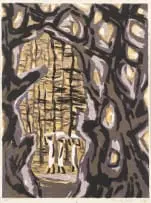 Eleanor Esmonde-White, Three Women in a Forest, lithograph