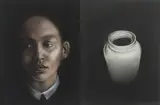 Hanneke Benadé, Portrait and Vessel, diptych, pastel on board