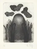 John (Jfc) Clarke, Kraal II, etching and aquatint