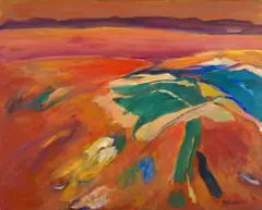 Olivia Scholnick, Abstract Landscape, oil on canvas