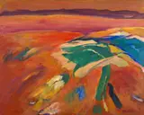 Olivia Scholnick, Abstract Landscape, oil on canvas