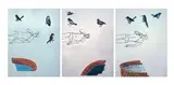 Leon Vermeulen, Future, Present, Past, triptych, oil on canvas