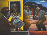 Selwyn Pekeur, Affirmative Action, oil on canvas
