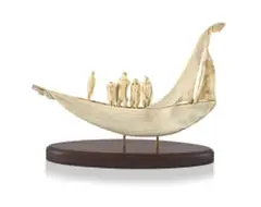 Carl Roberts, Journey into the Unknown, 2008, animal jawbone and teeth on a wooden