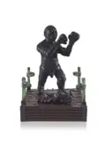 David Brown, Boxer, bronze with a verdigris patina
