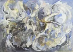 Cecil Higgs, Abstract with Shells, watercolour on paper