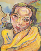 Irma Stern, Madeira Portrait, gouache on paper