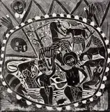 Adam and Eve by John Muafangejo, linocut, sold May 2021