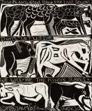 Joseph Answered Bring Your Livestock by John Muafangejo, linocut, sold May 2021