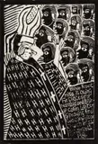 Bishop Robert Mize is Crying by John Muafangejo, linocut, sold May 2021