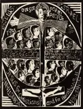 Israel, Jews, Christians, Heathen: Our God for All People by John Muafangejo, linocut, sold May 2021