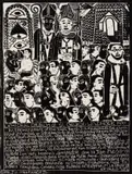 Cathedral Church of St George, Windhoek by John Muafangejo, linocut, sold May 2021