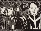 Rt. Rev. R. Mize by John Muafangejo, linocut, sold May 2021