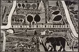 Angola and South West Africa by John Muafangejo, linocut, sold May 2021