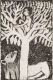 John Muafangejo, Lion Wants a Boy, etching
